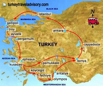 Ephesus Map Turkey Istanbul