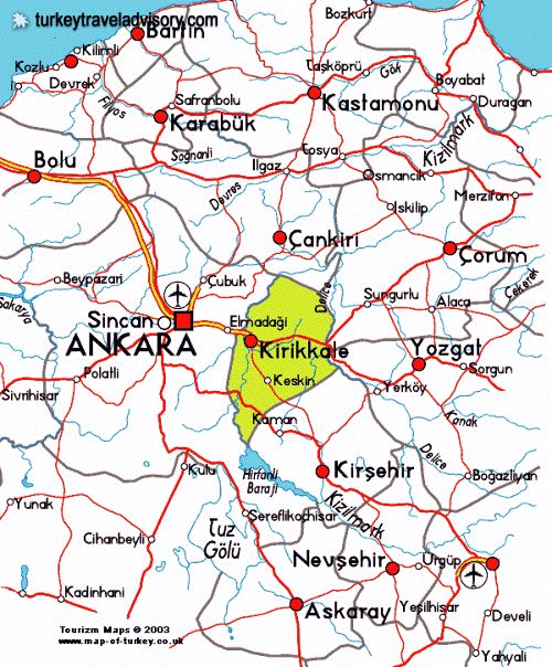 Ankara Turkey Map