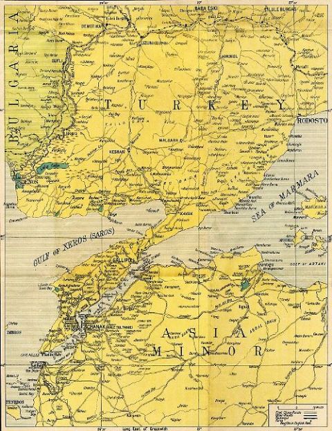 Gallipoli Map, Map of Gallipoli, Turkey Gallipoli Map, Anzac Map,