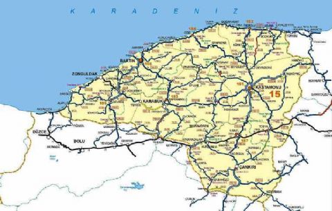 Safranbolu Map, Karabuk Map, Map of Safranbolu, Black sea Map, Map of Black Sea